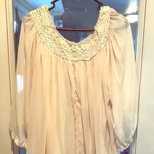 Boho cream lace dress